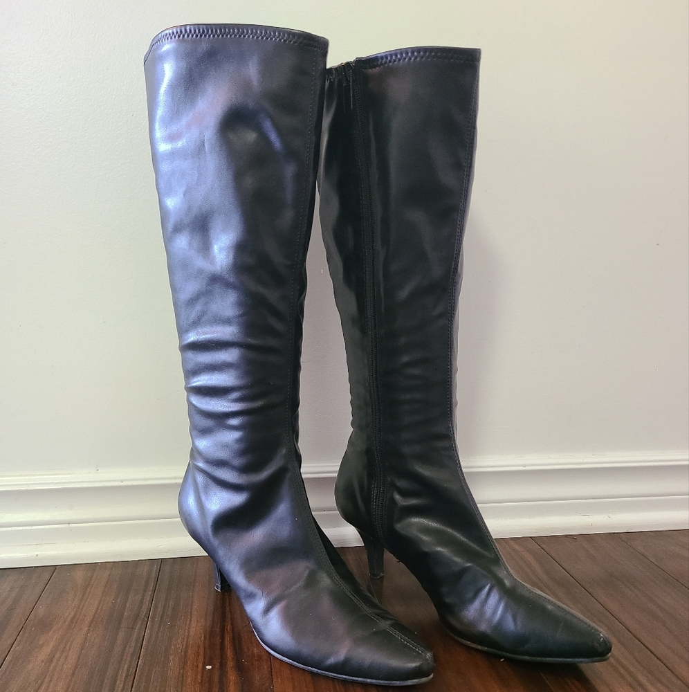 Impo Stretch Black High Boots Size 8.5W